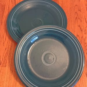 Set of 2 Juniper teal Fiesta dinner plates